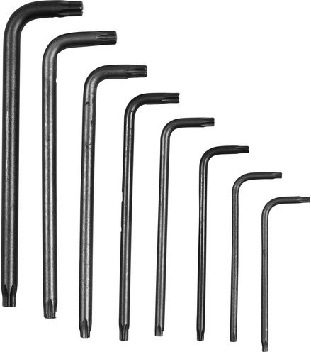 Connex Torx Stiftschlüssel Set aus Stahl, 8-teilig, Schwarz/Silber - Bild 1