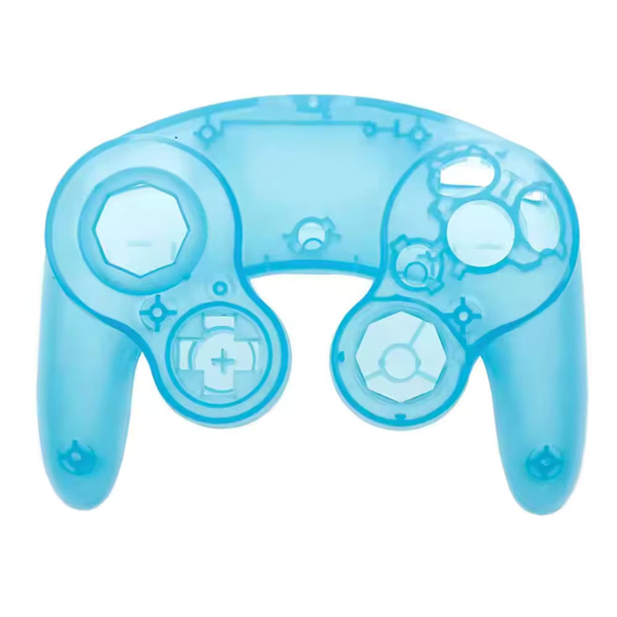 TingDong Ersatz Gehäuseschale mit Griffabdeckung für NGC-Controller in Transparent und Schwarz Retro Spielzubehör - Bild 2