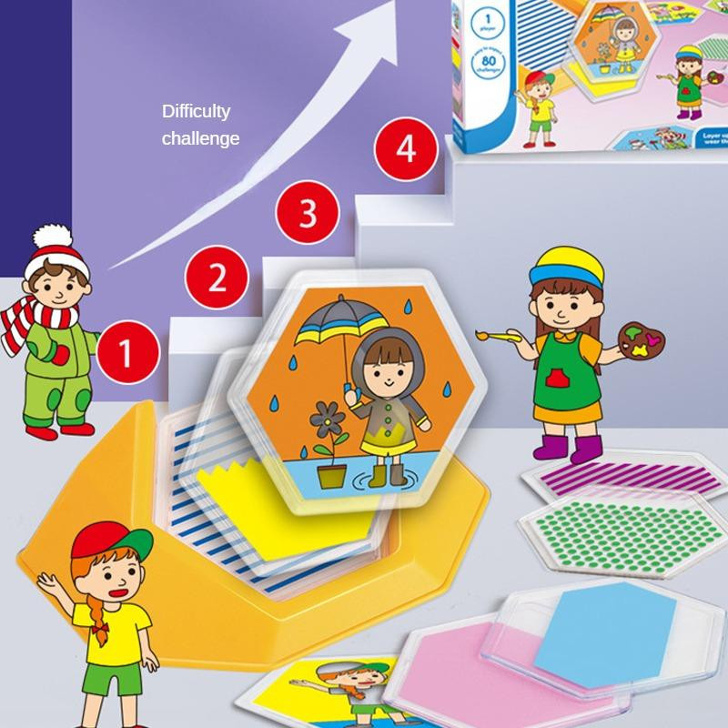 Bai Fen Bai Dolls and Toys Farbcode-Puzzle Geometrische Figur 3-6Y - Bild 2