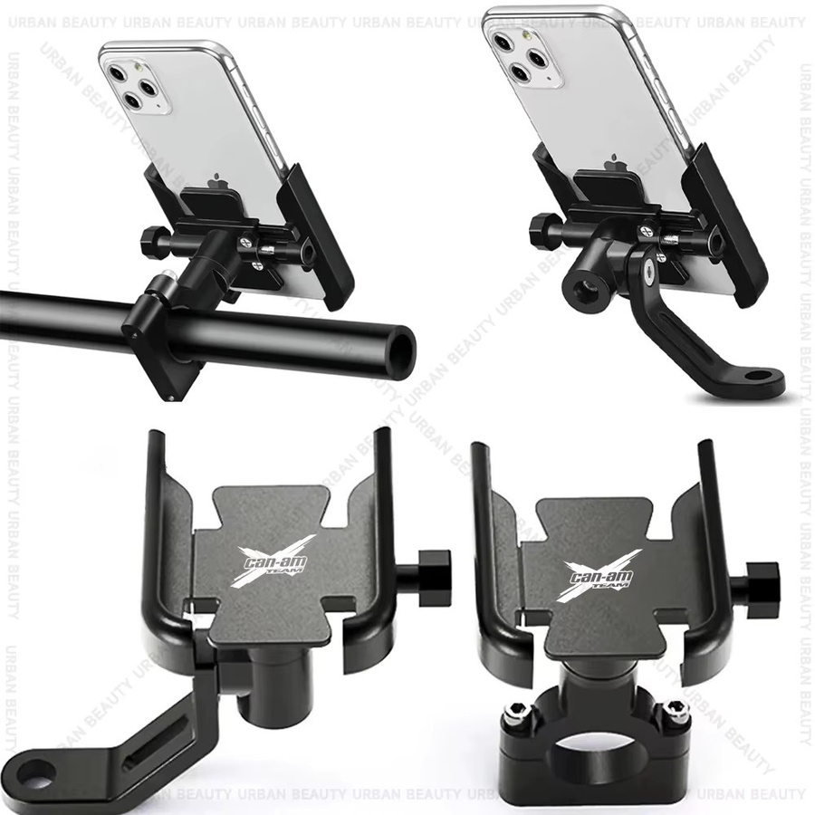 Handyhalterung und GPS-Halterung aus Legierung für Can-Am Spyder RT, Spyder F3, Ryker und Maverick X3 in Schwarz - Bild 2