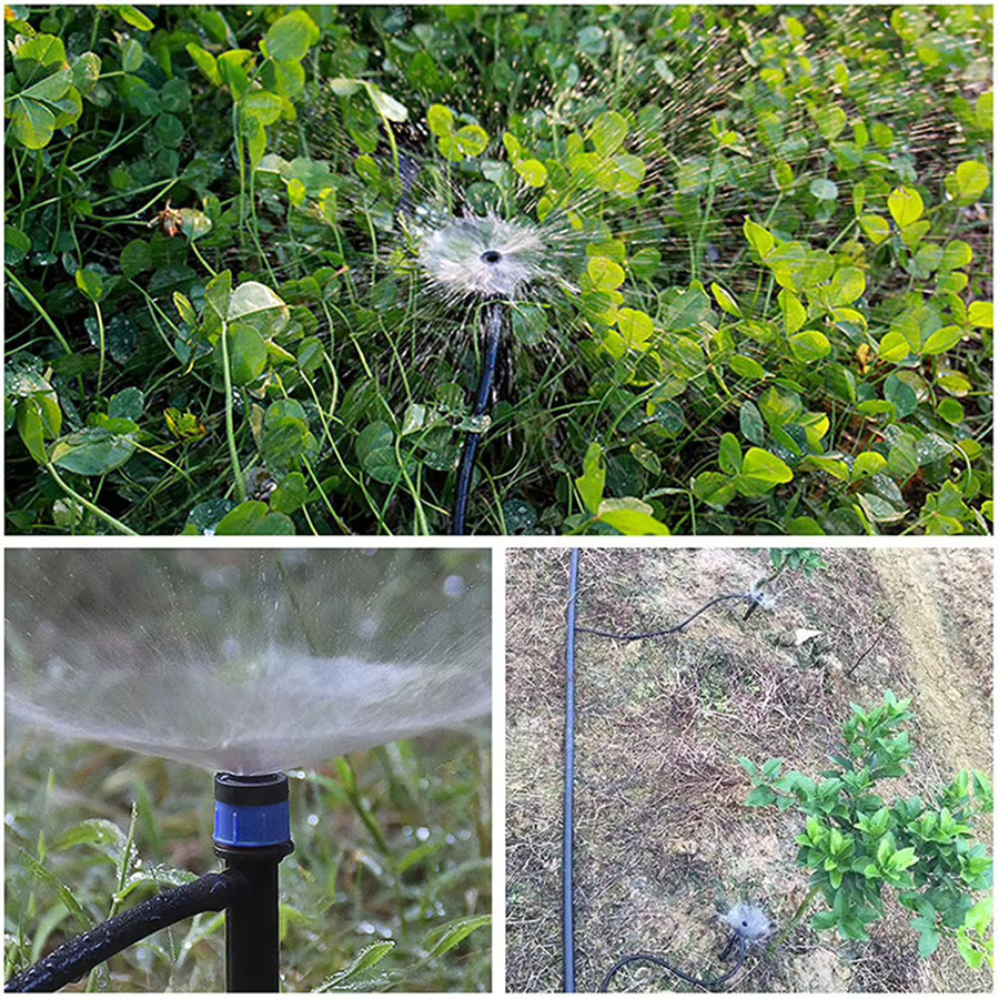 360 Grad Rotations Sprinkler Set mit Tropfern für Garten und Landwirtschaft, Schwarz, 10 bis 40 Stück, passend für 1/4 Zoll Schlauch - Bild 5