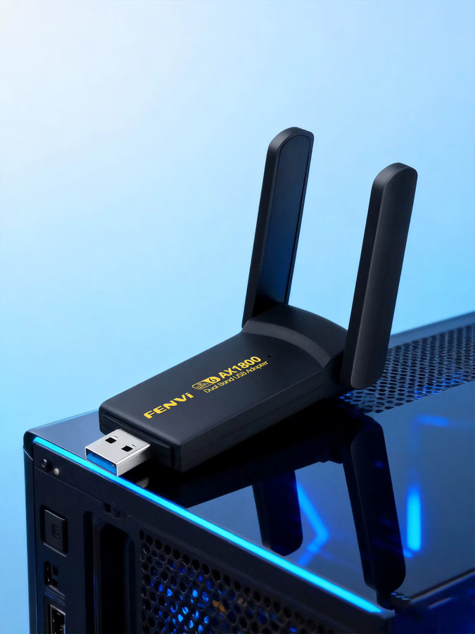 FENVI AX1800 WiFi 6 USB-Adapter Dual Band 2,4 GHz/5 GHz Wireless WiFi Receiver USB 3.0 Dongle Netzwerk Wi-Fi Karte für Laptop in Schwarz - Bild 5