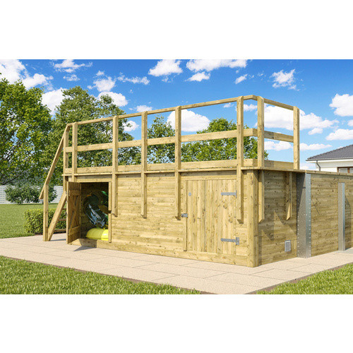 WEKA Massivholzpool 595 rechteckiger Aufstellpool aus Massivholz in Grau und Braun, B/H/L: 315 x 116 x 500 cm - Bild 3