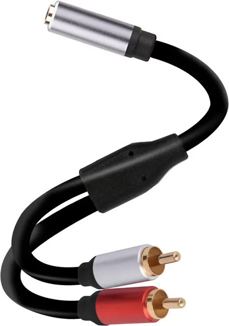 Stereo 3,5mm Klinke auf 2RCA Y-Adapter Audio Kabel für Computer, MP3, Telefon und Lautsprecher - Bild 1
