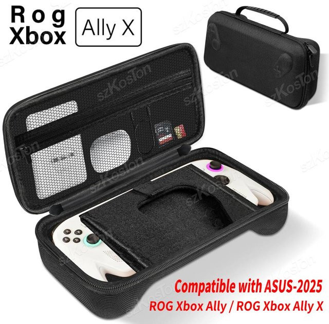 Asus ROG Ally X und ROG Ally Tragbare Aufbewahrungstasche in Schwarz, Hartschalen-Reiseschutzhülle für deine Spielekonsole und Zubehör - Bild 1