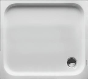 Duravit D-Code Rechteck-Duschwanne aus Acryl in Weiß mit Antislip-Funktion, B/T/H: 100 x 90 x 8,5 cm - Bild 1