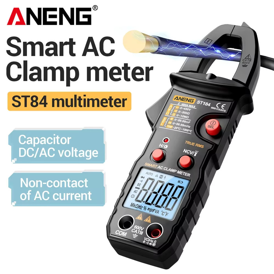 ANENG ST184 Digitalmultimeter und B15 Spannungsprüfer Kombi-Set in Rot mit 6000-fach Messbereich für NCV, Kapazität und Widerstand - Bild 6