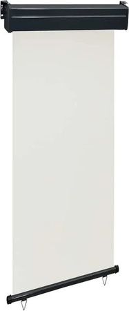 Furnicato Balkon-Seitenmarkise aus Polyester in Creme mit Cassette, B/H: 85 x 250 cm