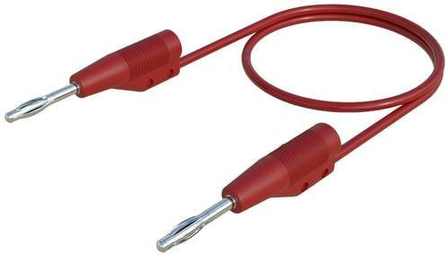 Hirschmann Test & Measurement MVL F 2/100 Messleitung mit 2mm Lamellenstecker in Rot, Länge: 1,00 m - Bild 1