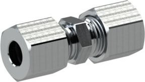 Riegler Gerade Verschraubung aus verzinktem Stahl in Silber für Rohr-Außendurchmesser 15 mm - Bild 1