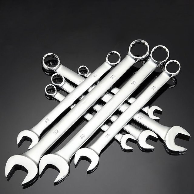 Venmess Kombination Maulschlüssel-Set aus Chrom-Vanadium in Silber, 6-32mm - Bild 1