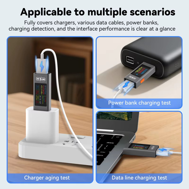 POROMETISTO UT01U USB-C Tester: DC-Spannungsmesser, Amperemeter und Leistungsmesser für 4-30 V und 0-6,5 A sowie Kapazitätstester - Bild 2