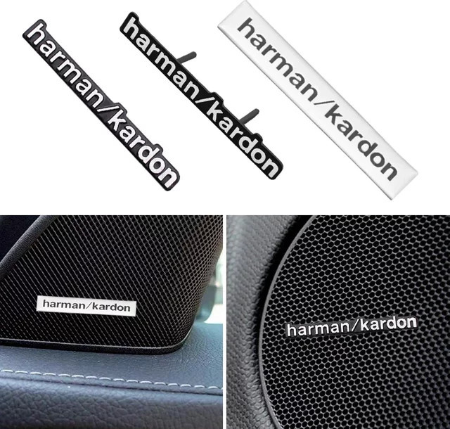 Harman/Kardon Auto Styling Audio Aufkleber aus Aluminium in Silber für Mercedes Benz AMG W204 W205 W203 W211 W212 W213 W201 W210 W124 - Bild 1