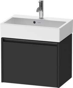 Duravit Waschtischunterschrank Ketho.2 Compact, Wandhängend, 1 Auszug, Graphit Matt, B/T/H: 58,4 x 39 x 44 cm - Bild 1