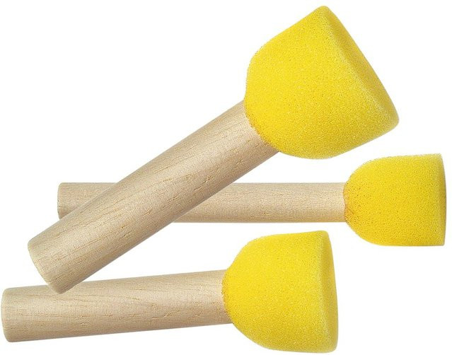 VBS Malschwamm Stupfpinsel 3er-Set in Mehrfarbig mit Durchmesser: 10 cm, 20 cm und 30 cm - Bild 1