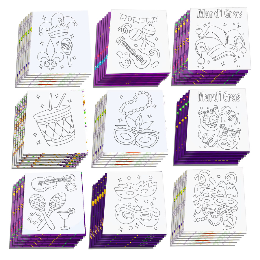 DIY Malbuch Set mit Karneval Graffiti Motiven für Kinder in Mehrfarbig - Bild 3