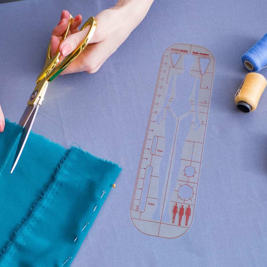 Sharprepublic Französisches Kurvenlineal aus Kunststoff, transparent, Zeichnungsvorlage für Schneiderei und Modedesign - Bild 3