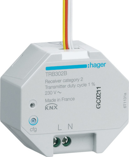 Hager Funk KNX UP Eingang 2-Kanal Eingangsmodul TRB302B Weiß - Bild 1