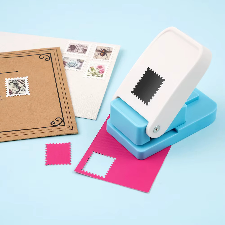 Rechteckiger Briefmarkenstanzer für Papierhandwerk und Scrapbooking in Silber - Bild 3