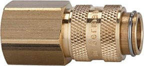 Riegler Schnellverschlusskupplung NW 5 aus Messing in Gold, G 1/8 IG - Bild 1