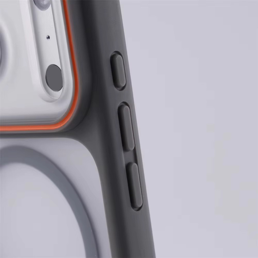 Stoßfeste MagSafe Schutzhülle mit mattem Finish für iPhone 17, 16 Pro Max, 15 und 14 Plus in Sand und Grau mit magnetischer kabelloser Aufladung - Bild 3
