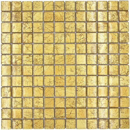 HuH Mosaik Foil Mosaikfliese aus Glas in Gold, B/L: 30 x 30 cm - Bild 1