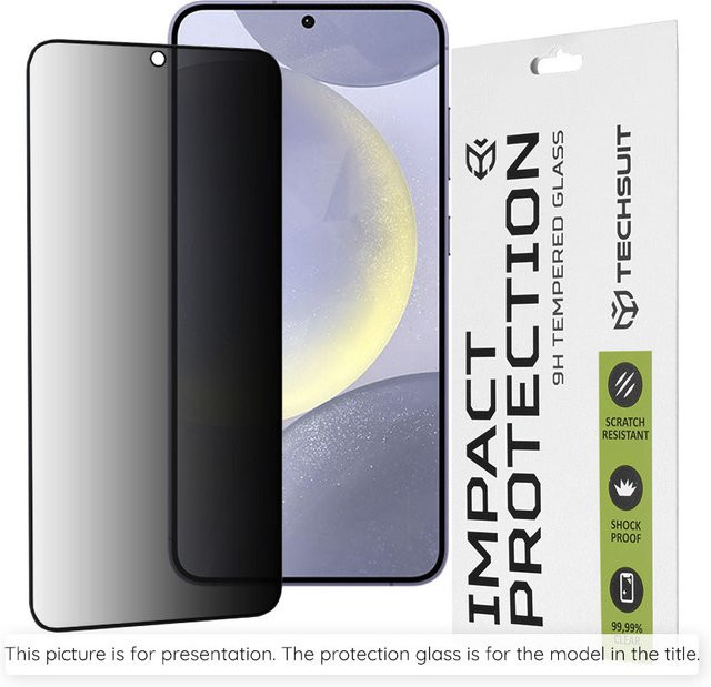 Techsuit Privacy Schutzfolie aus gehärtetem Glas für Oppo A6 4G, transparent, Full Glue, 111D - Bild 1