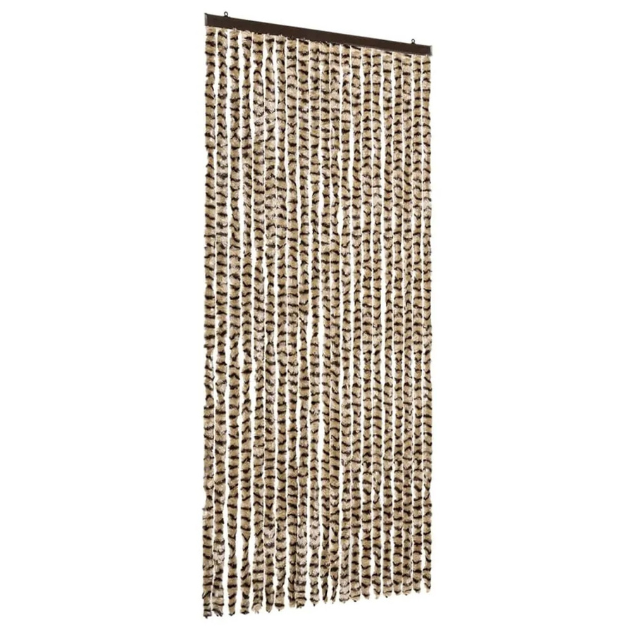 vidaXL Insektenschutz-Vorhang aus Chenille in Beige und Braun, B: 90 cm, H: 220 cm - Bild 2