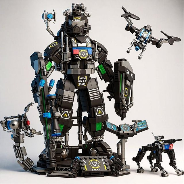 Linyi toy Transformierbare Mechanische Maschine Bausteine Set - Bild 1