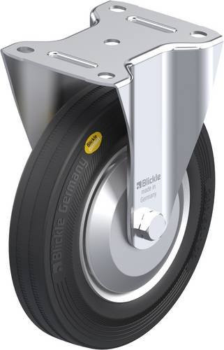 Blickle Bockrolle B-RD 202R-FA in Schwarz aus Stahl mit einem Rad-Durchmesser von 200 mm und einer Tragfähigkeit von maximal 350 kg - Bild 1