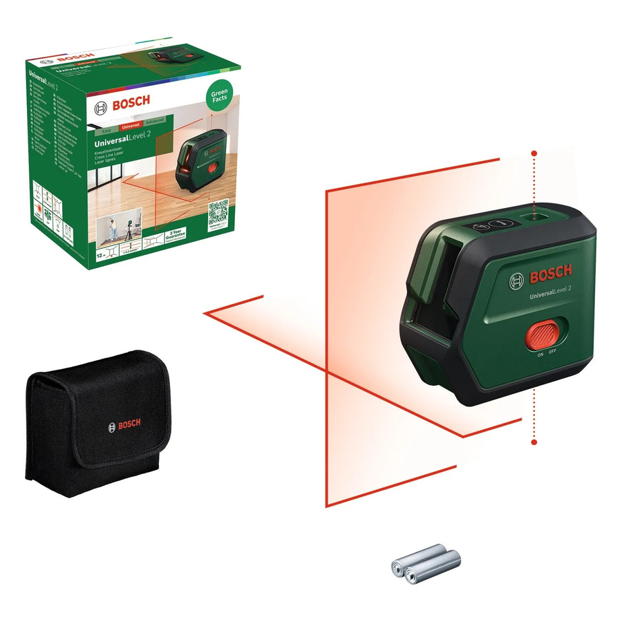 Bosch Kreuzlinienlaser UniversalLevel 2 mit grünem Laserstrahl - Bild 1