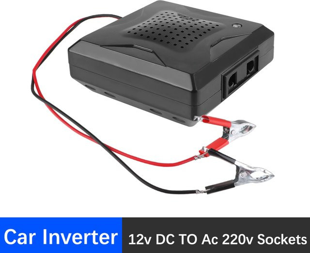 Auto-Wechselrichter Mini-Stecker-Adapter 180 W für DC 12 V auf AC 220 V in Schwarz - Bild 1