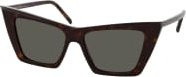 Saint Laurent SL 372 Sonnenbrille, Cat Eye, Vollrand, Kunststoff, Damen, grau braun - Bild 1