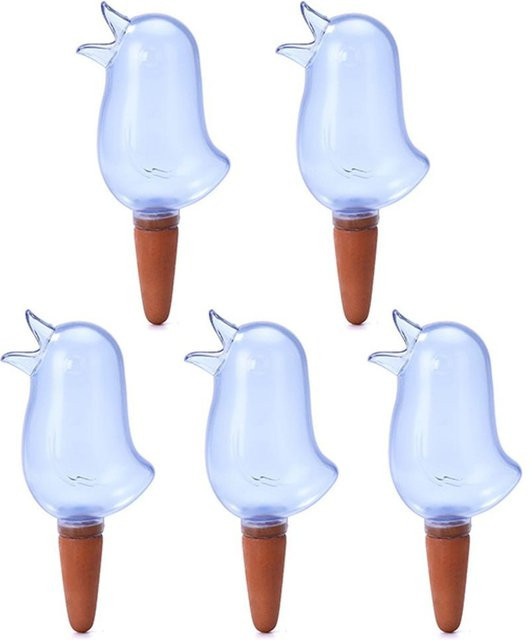 CosyHome Selbstbewässerungsspieße in Form von niedlichen Vögeln, blaue Pflanzenbewässerung aus Kunststoff und Terracotta - Bild 1