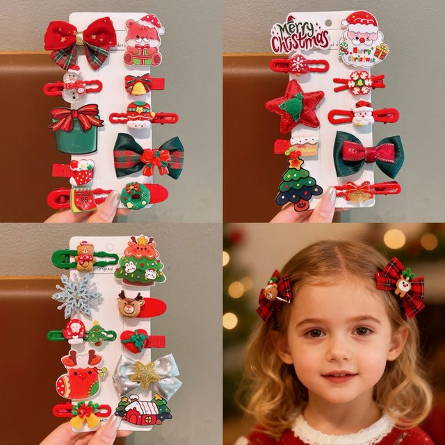 Haar Clip Set, Santa Claus, Kinder - Bild 1