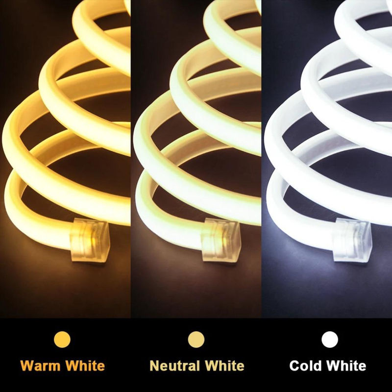 MnnWuu COB LED Neon Streifen Set, warmweiß, IP65 wasserdicht, 30m mit Netzteil und Power Plug Kit - Bild 7