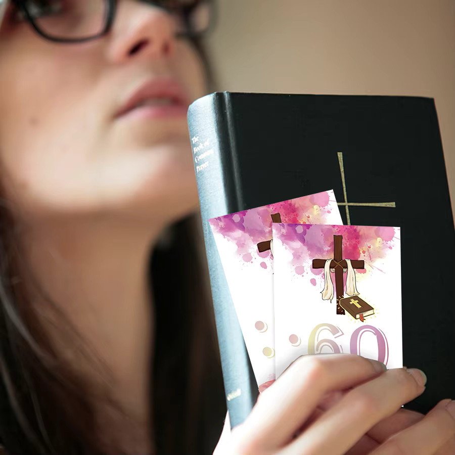 100 Stück Christliche Gebetskarten mit Bibelvers als inspirierende Lesezeichen in Mehrfarbig - Bild 4