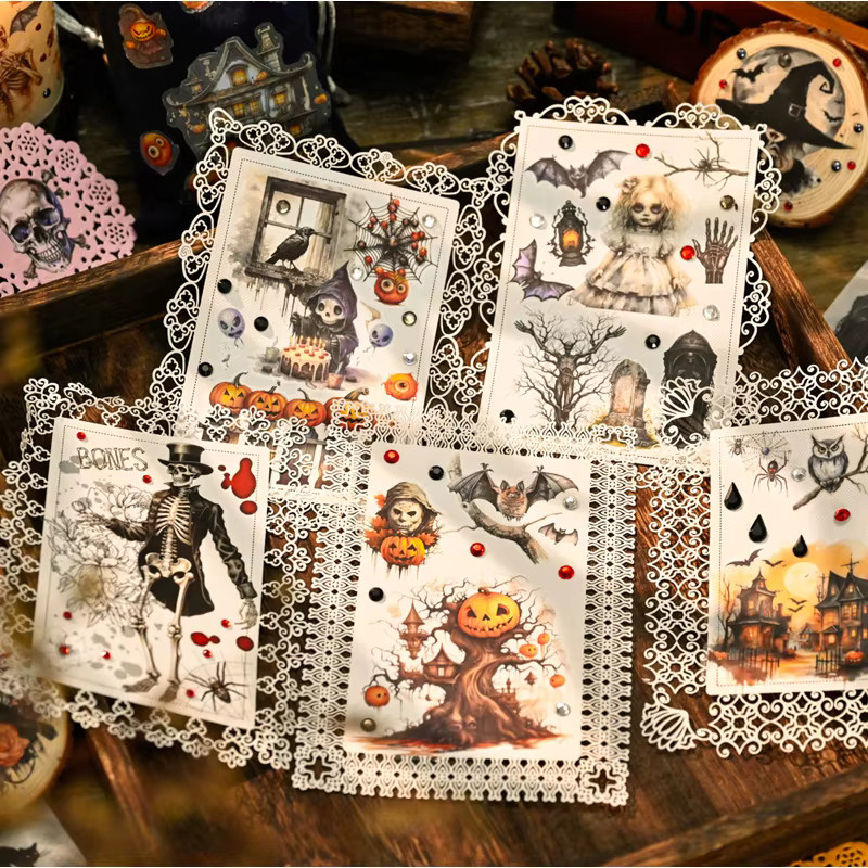 Hobbisland Halloween Rub-On Aufkleber für Scrapbooking und Junk Journal in Multicolour - Bild 4
