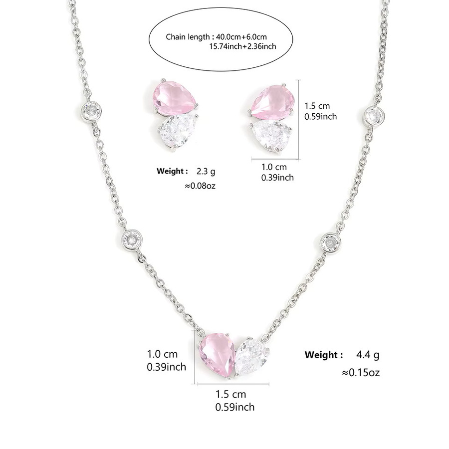 ZAKOL Schmuck-Set, Ohrring-Halsketten-Set, Roségold, Zirkonia, Damen - Bild 6