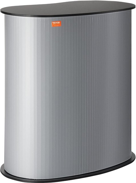 Buying Solutions MB Tragbarer Messestand-Podesttisch mit Wand in Schwarz und Silber, B/T/H: 89,99 x 49,00 x 94,00 cm - Bild 1