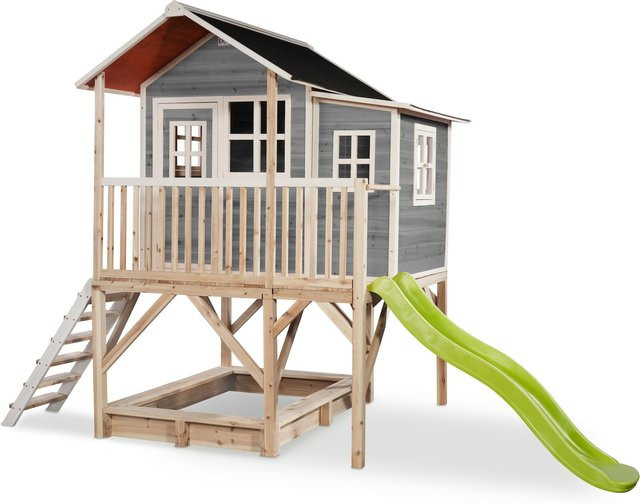 EXIT Toys Spielturm Loft aus Zedernholz in Grau, B/H/T: 190 x 253 x 382 cm - Bild 1
