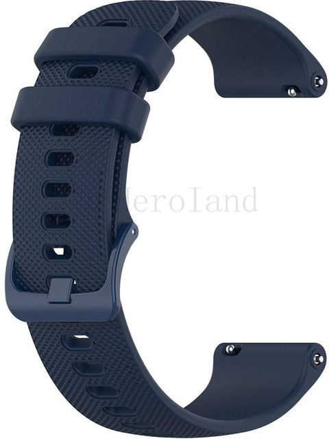 MY-CASE Smartwatch-Armband Silikon, navy blau, 18mm, Unisex - Bild 1