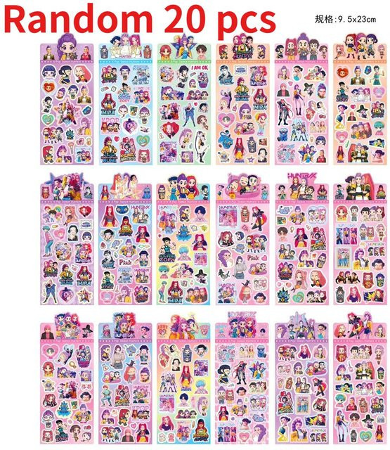20 Stück K-Pop Dämonenjäger Laser Aufkleber von Yiran toy 1 in Multicolour für Schulbedarf und Heimdekoration - Bild 1
