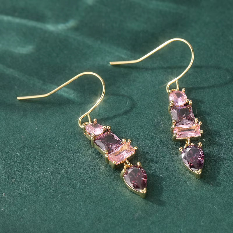 YoYo Anhänger Ohrringe, Amethyst, Kristall, Damen - Bild 2