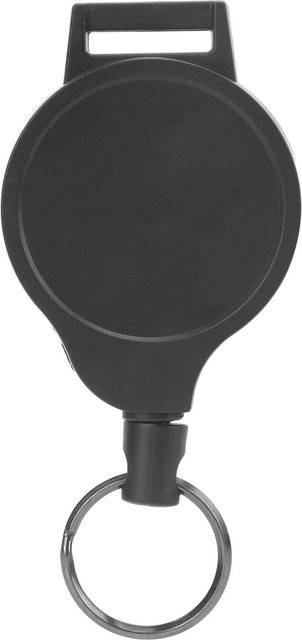 Igeteck Schlüsselanhänger Stahlseil, Teleskop-Schlüsselring mit Clip, black, Unisex - Bild 1