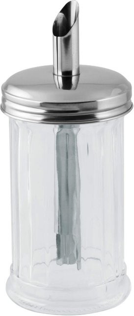 Fackelmann Zuckerstreuer aus Glas und Edelstahl, transparent, Höhe: 17 cm - Bild 1