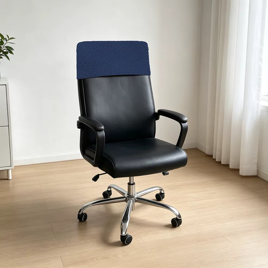 JHWarmo Elastischer Bürostuhl-Rückenlehnenbezug aus Jacquard in Blau - Bild 3