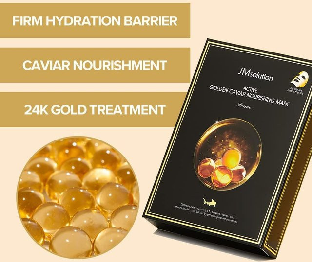 JM Solution Active Golden Caviar Nourishing Mask Prime, 10 Stück - Bild 1