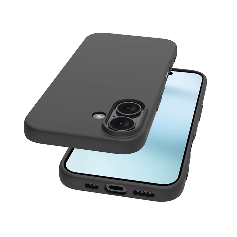 Ricestate Luxuriöse Silikon Handyhülle in Schwarz für iPhone 11 bis iPhone 17 Air Matt Weiche Schutzhülle - Bild 4