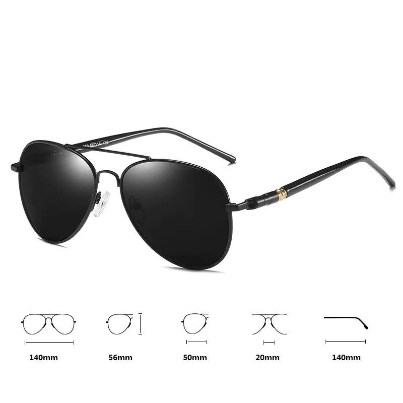Aviator Sonnenbrille, Metall, Vollrand, Unisex - Bild 2